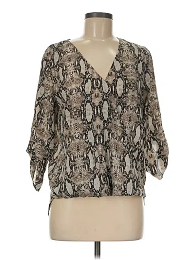Pre-owned West Kei 3/4 Sleeve Blouse In Silver