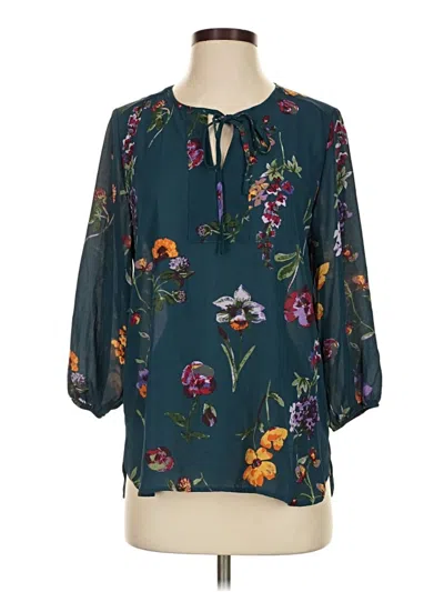 Pre-owned West Kei 3/4 Sleeve Blouse In Teal