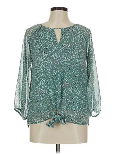 Pre-owned West Kei 3/4 Sleeve Blouse In Teal