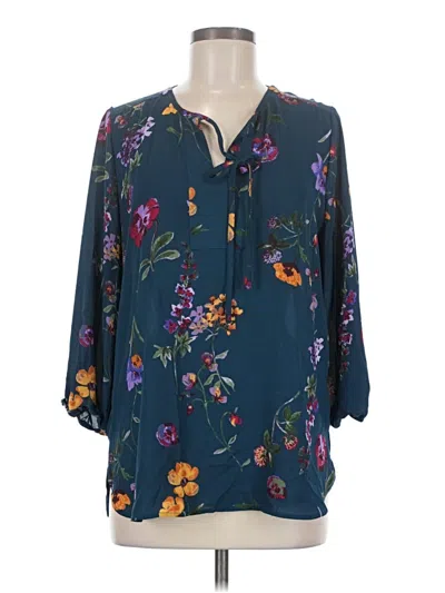 Pre-owned West Kei 3/4 Sleeve Blouse In Teal