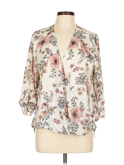 Pre-owned West Kei 3/4 Sleeve Blouse In White