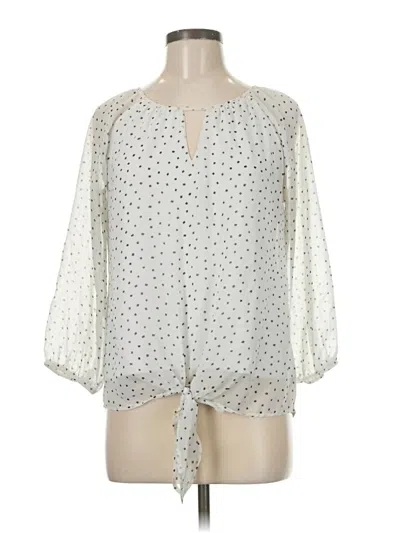 Pre-owned West Kei 3/4 Sleeve Blouse In White