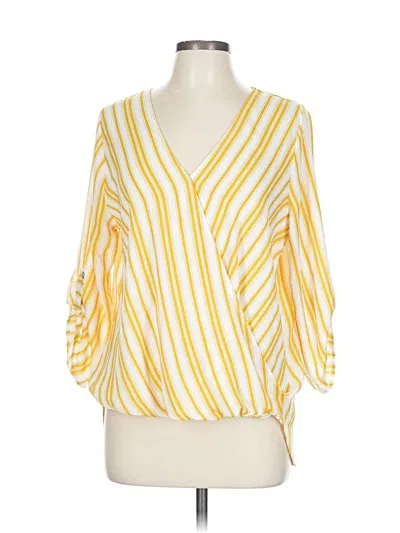 Pre-owned West Kei 3/4 Sleeve Blouse In Yellow