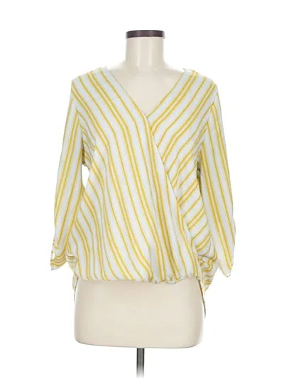Pre-owned West Kei 3/4 Sleeve Blouse In Yellow