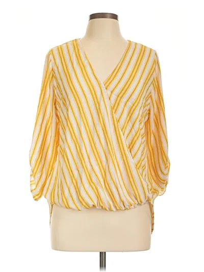 Pre-owned West Kei 3/4 Sleeve Blouse In Yellow