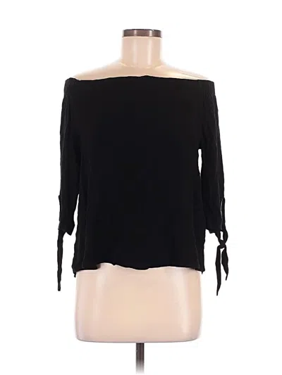 Pre-owned West Kei 3/4 Sleeve Top Black Off The Shoulder Neckline Tops
