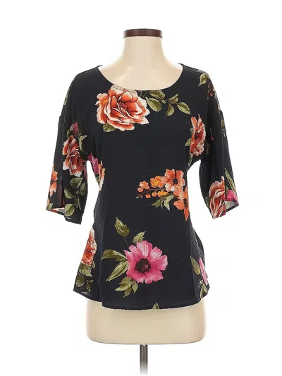 Pre-owned West Kei 3/4 Sleeve Top Blue Sweetheart Neckline Tops