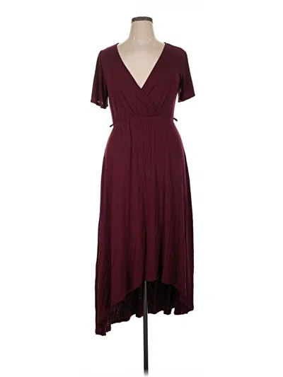 Pre-owned West Kei Casual Dress In Burgundy