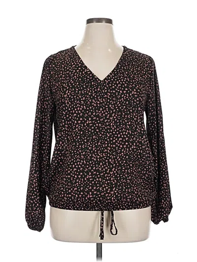 Pre-owned West Kei Long Sleeve Blouse In Black