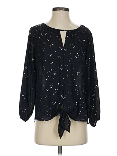 Pre-owned West Kei Long Sleeve Blouse In Black