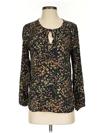 Pre-owned West Kei Long Sleeve Blouse In Black