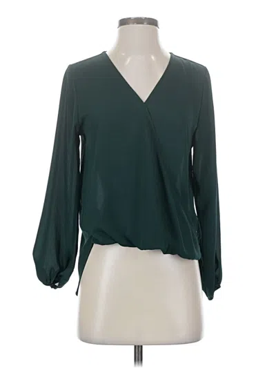 Pre-owned West Kei Long Sleeve Blouse In Green
