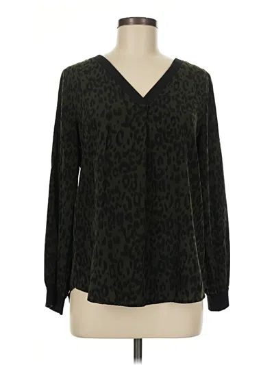 Pre-owned West Kei Long Sleeve Blouse In Green