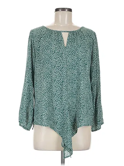 Pre-owned West Kei Long Sleeve Blouse In Teal
