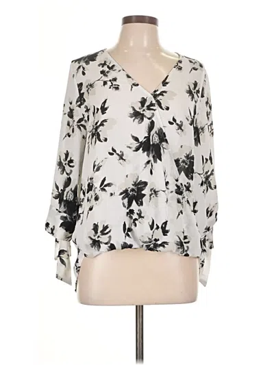 Pre-owned West Kei Long Sleeve Blouse In White
