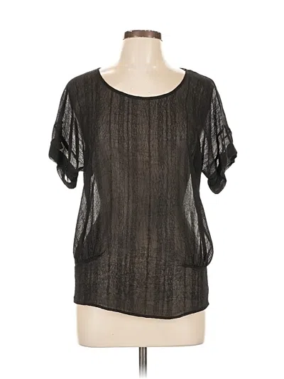 Pre-owned West Kei Short Sleeve Blouse In Black