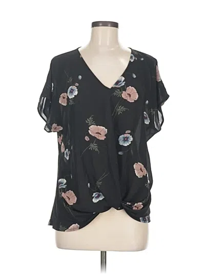 Pre-owned West Kei Short Sleeve Blouse In Black