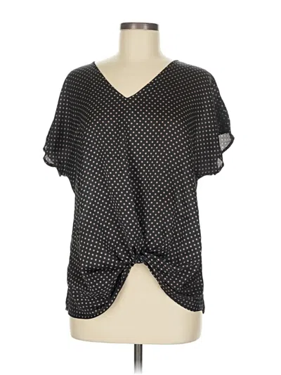 Pre-owned West Kei Short Sleeve Blouse In Black