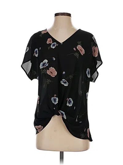 Pre-owned West Kei Short Sleeve Blouse In Black