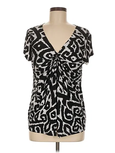 Pre-owned West Kei Short Sleeve Blouse In Black