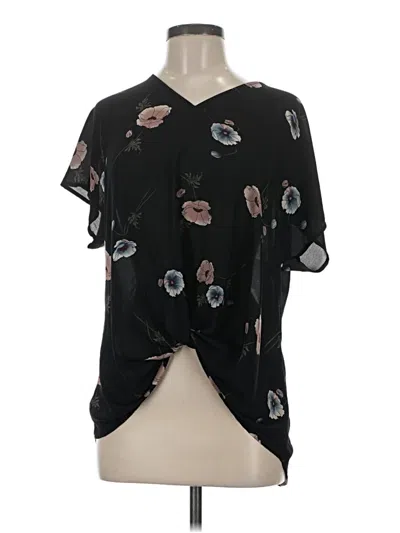 Pre-owned West Kei Short Sleeve Blouse In Black