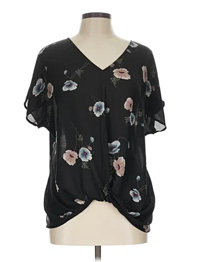 Pre-owned West Kei Short Sleeve Blouse In Black
