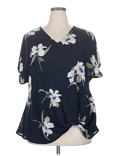 Pre-owned West Kei Short Sleeve Blouse In Blue