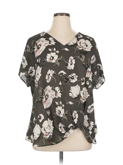 Pre-owned West Kei Short Sleeve Blouse In Gray