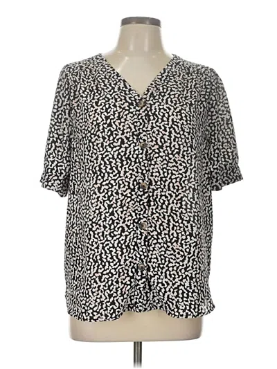 Pre-owned West Kei Short Sleeve Blouse In Gray