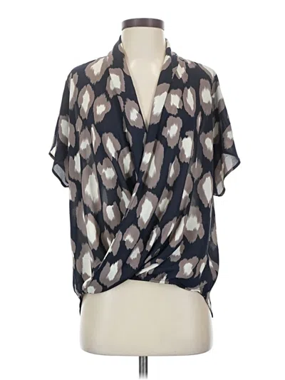Pre-owned West Kei Short Sleeve Blouse In Gray