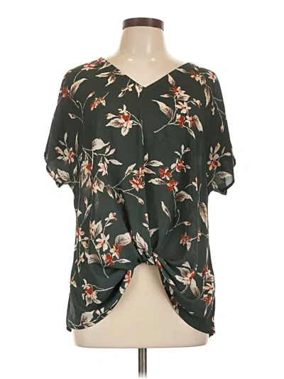 Pre-owned West Kei Short Sleeve Blouse In Green