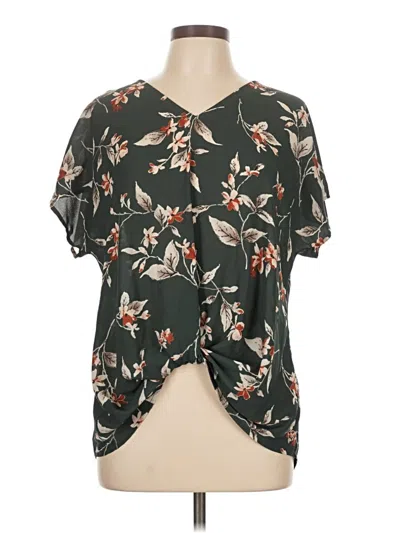 Pre-owned West Kei Short Sleeve Blouse In Green