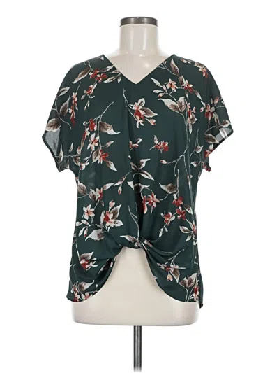 Pre-owned West Kei Short Sleeve Blouse In Green