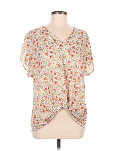 Pre-owned West Kei Short Sleeve Blouse In Ivory