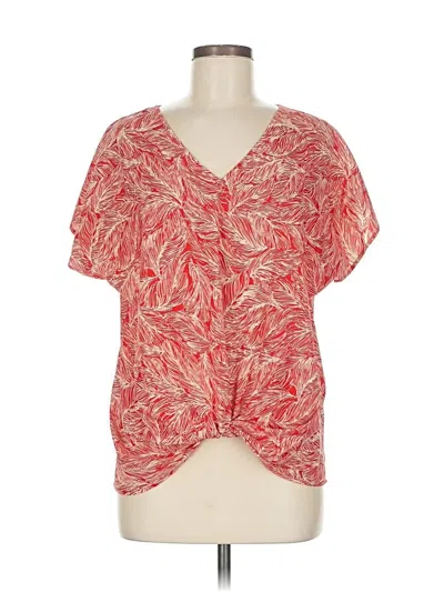 Pre-owned West Kei Short Sleeve Blouse In Red