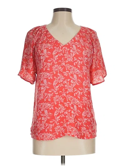 Pre-owned West Kei Short Sleeve Blouse In Red