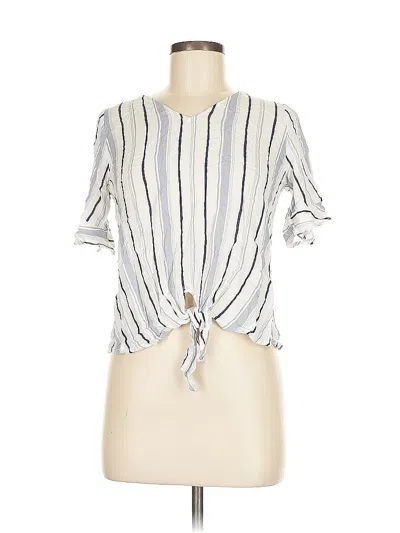 Pre-owned West Kei Short Sleeve Blouse In White