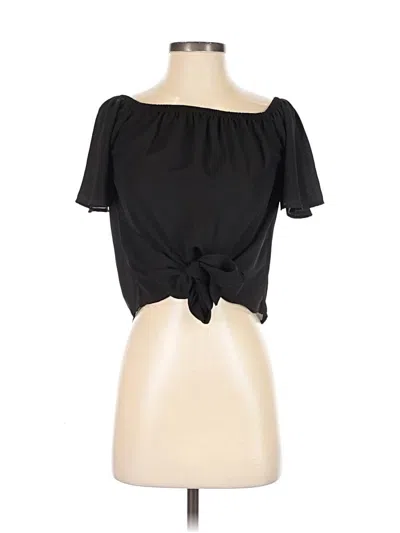 Pre-owned West Kei Short Sleeve Top Black Off The Shoulder Neckline Tops