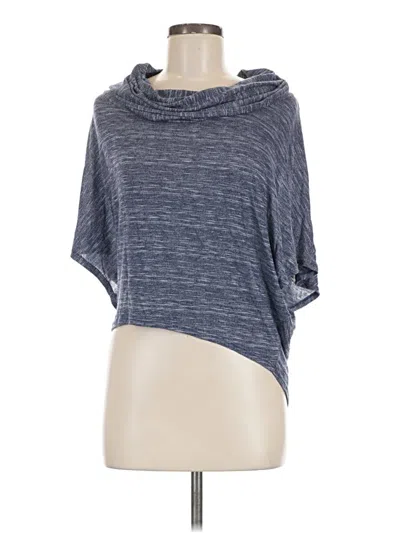 Pre-owned West Kei Short Sleeve Top Gray Cowl Neck Tops