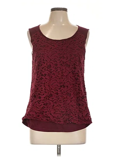 Pre-owned West Kei Sleeveless Blouse In Burgundy