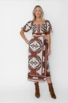 West Of Christine Wrap Skirt In Multi
