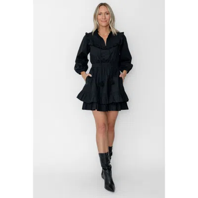 West Of Corrine Mini Dress In Black