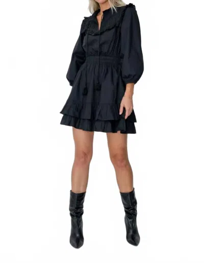 West Of Corrine Mini Dress In Black