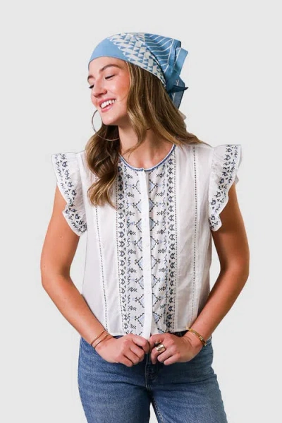 West Of Diana Top In White