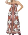 West Of Kiki Ankle Dress In Brown