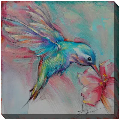 West Of The Wind All A Flutter 24" Square All-weather Outdoor Canvas Wall Art