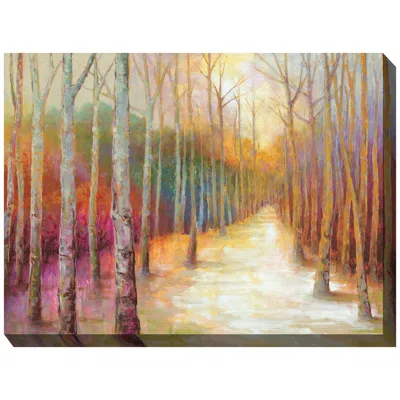 West Of The Wind Dappled Forest 40" Wide Rectangular Outdoor Canvas Wall Art