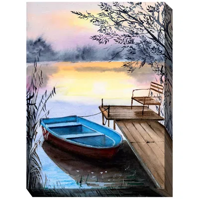 West Of The Wind Done For The Day 40"h All-weather Outdoor Canvas Wall Art