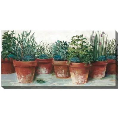 West Of The Wind Kitchen Herbs 48" Wide All-weather Outdoor Canvas Wall Art