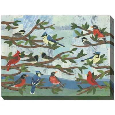 West Of The Wind Mixed Company 40" Wide Rectangular Outdoor Canvas Wall Art